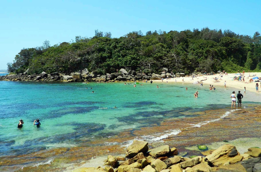 Shelly Beach é a pequena faixa de areia que fica na extremidade direita de Manly, em Sydney