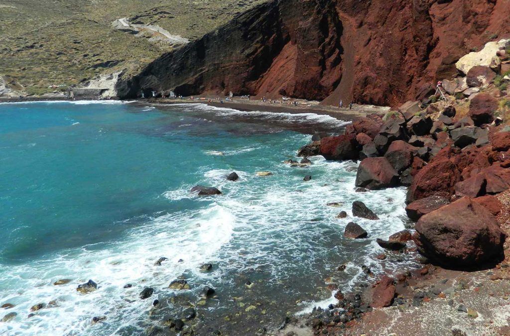 Roteiro de viagem pela Grécia - Red Beach, em Santorini